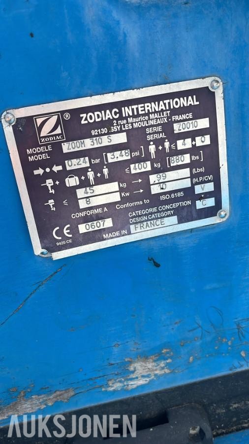 Zodiac Zoom 310 S gummibåt med Suzuki 4 hk